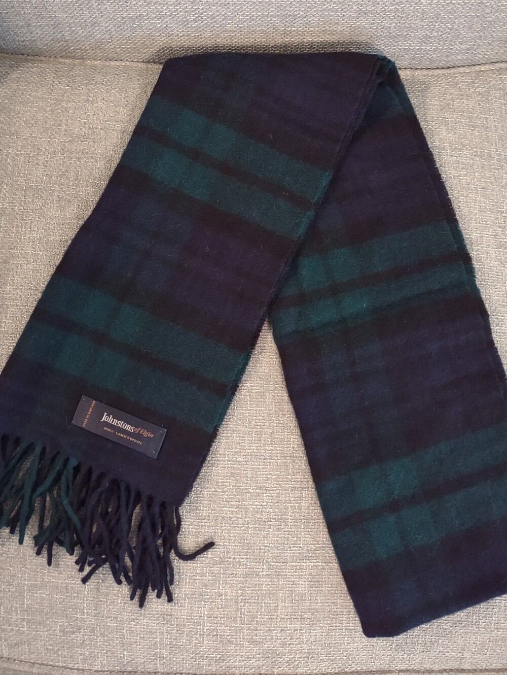 Plaid Wool Scarf